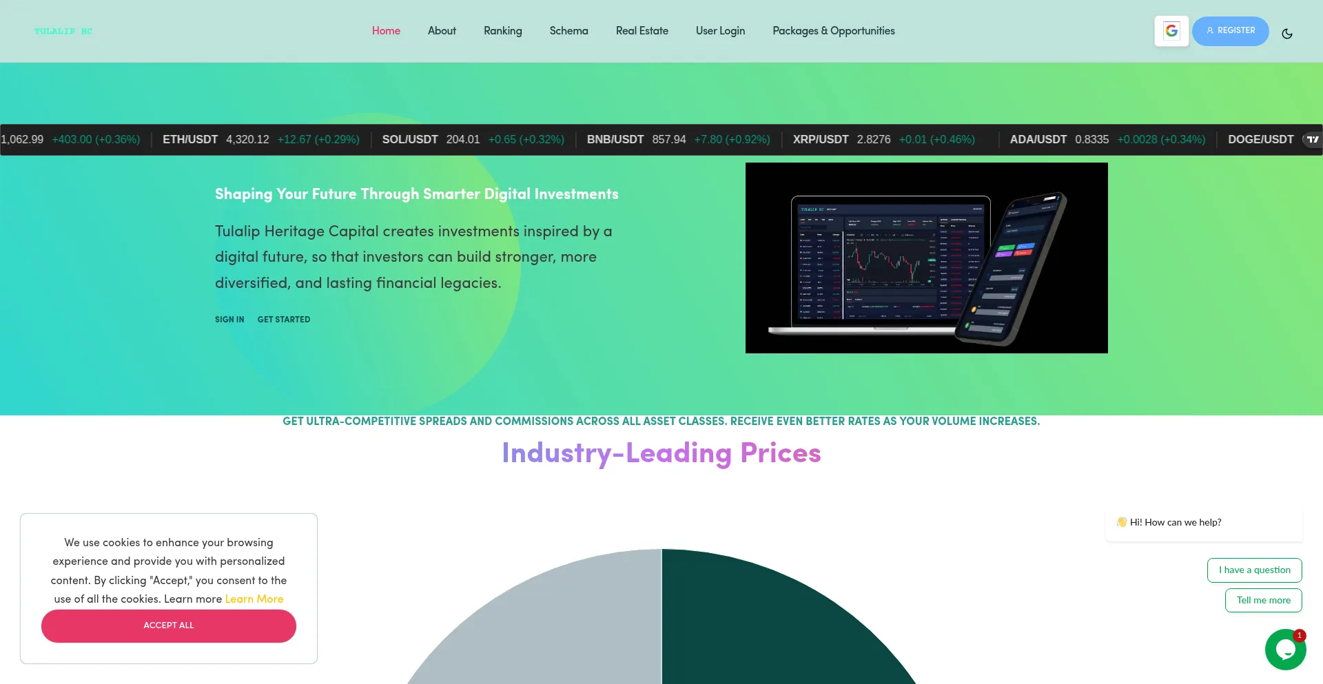Website screenshot of Tulalipheritagecapital.com