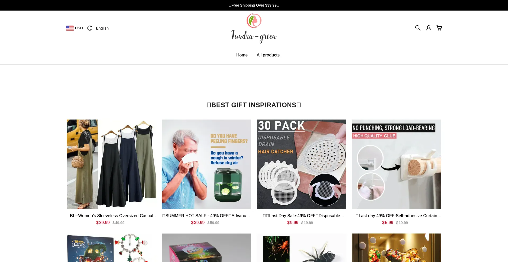 Website screenshot of Tundra-green.com