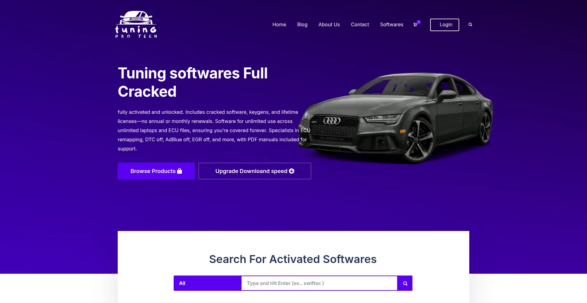 Website screenshot of Tuningprotech.com