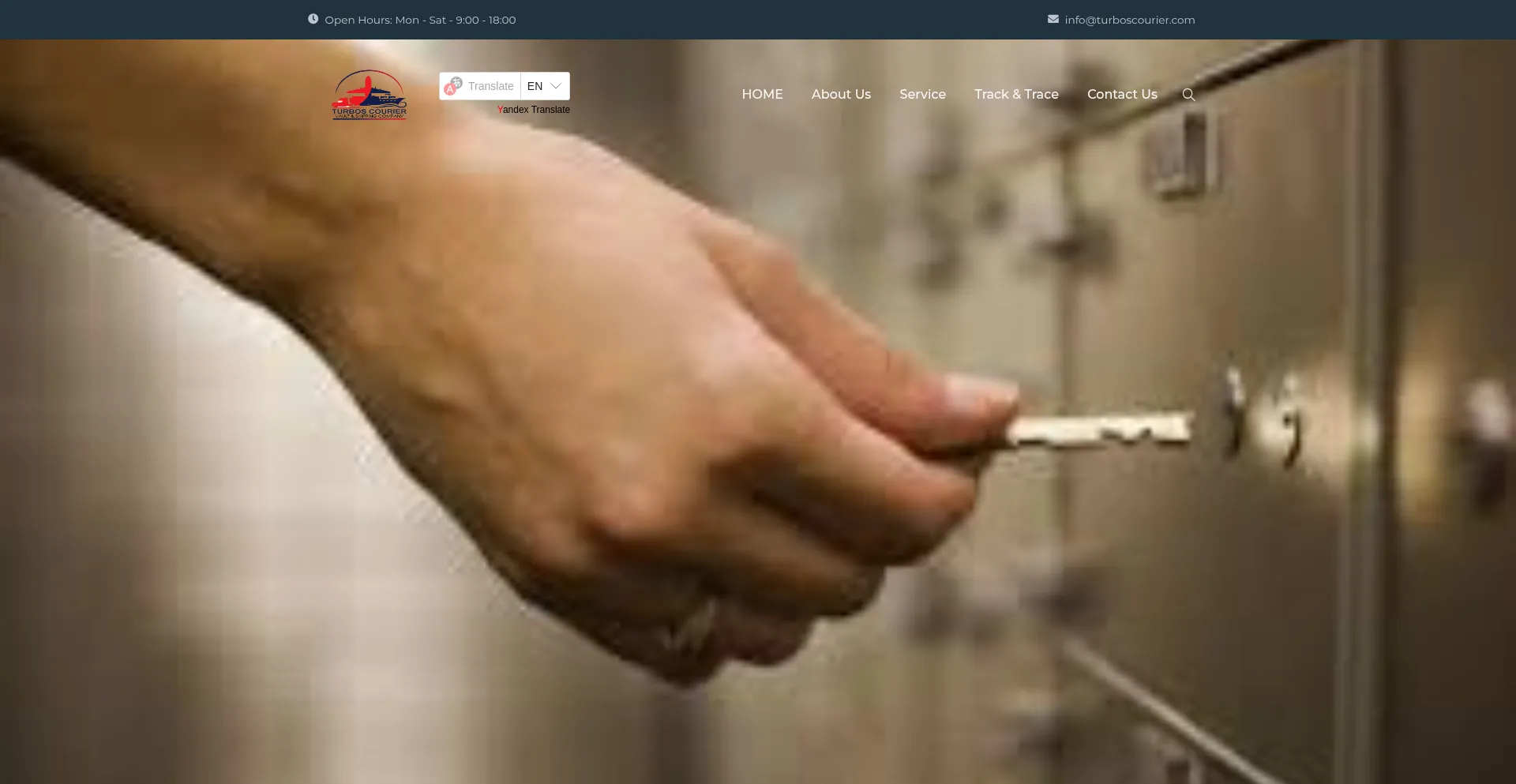 Website screenshot of Turboscourier.org