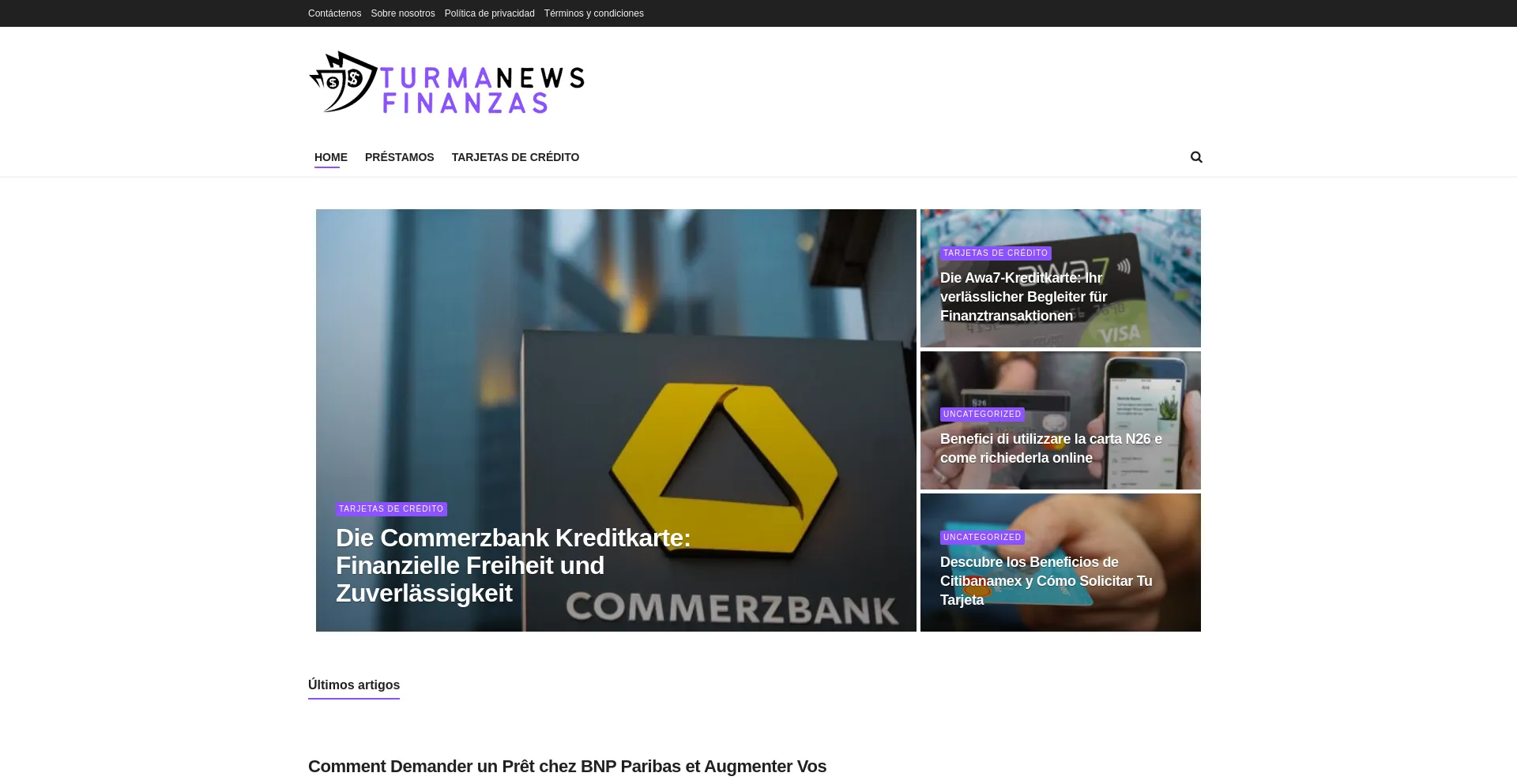 Website screenshot of Turmafinancas.online