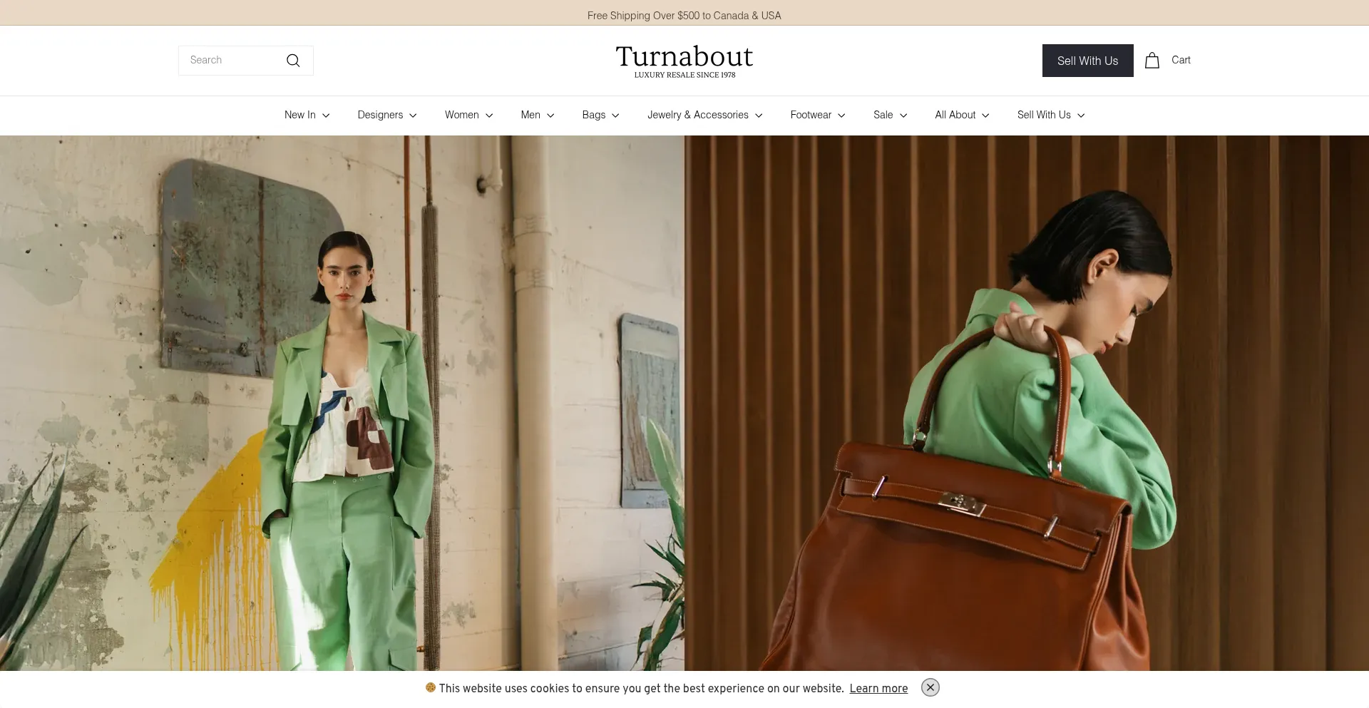 Website screenshot of Turnabout.com