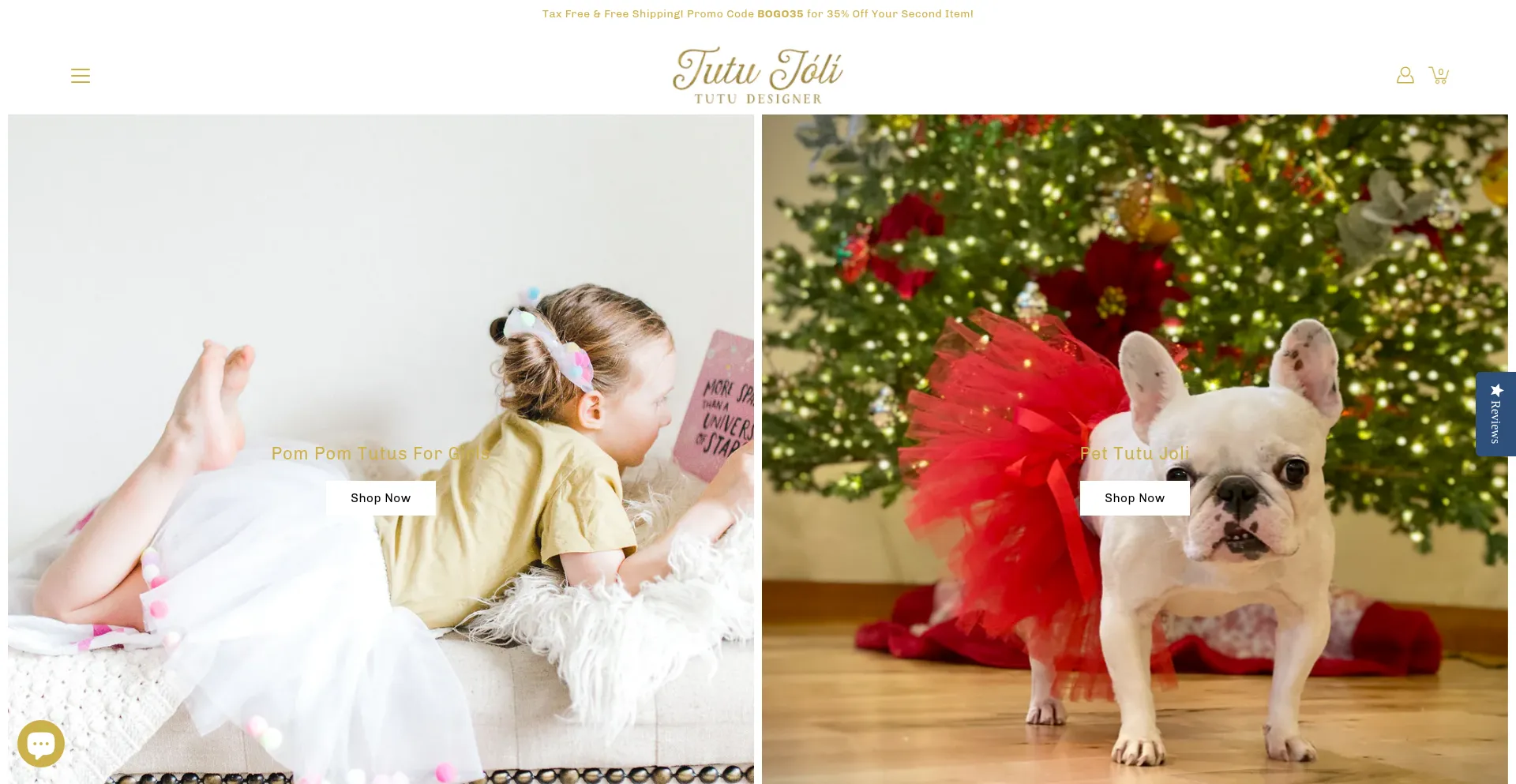 Website screenshot of Tutujoli.com