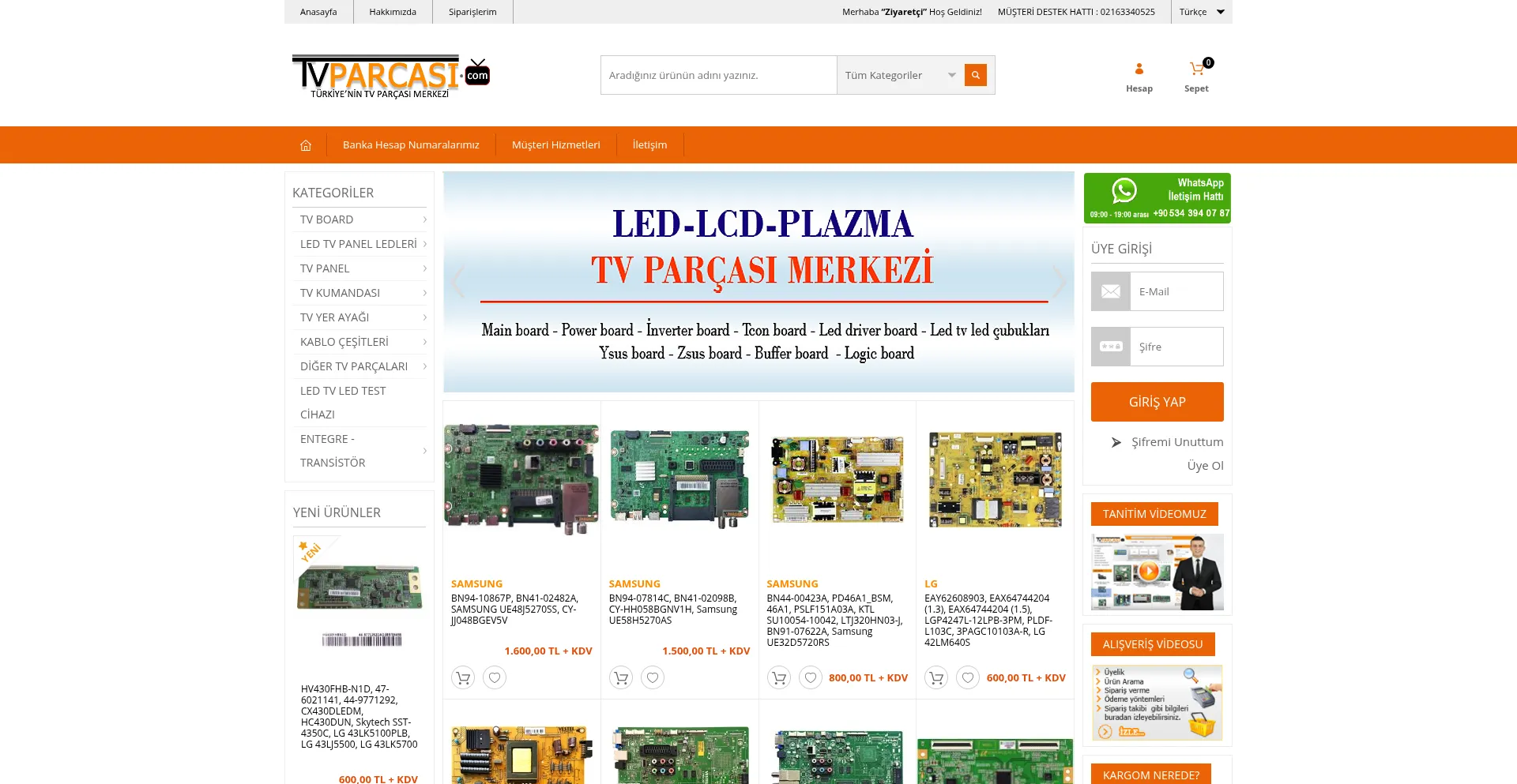 Website screenshot of Tvparcasi.com