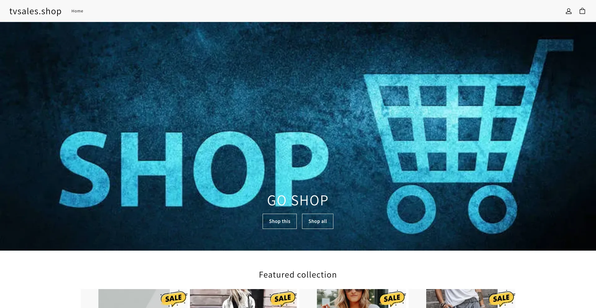 Website screenshot of Tvsales.shop