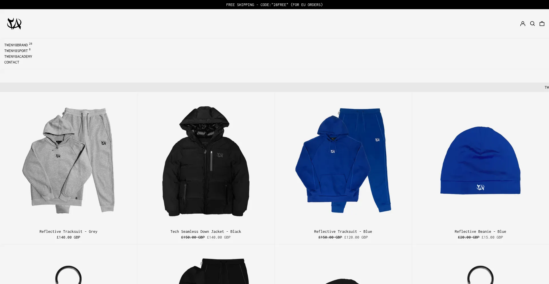 Website screenshot of Tweny8.com
