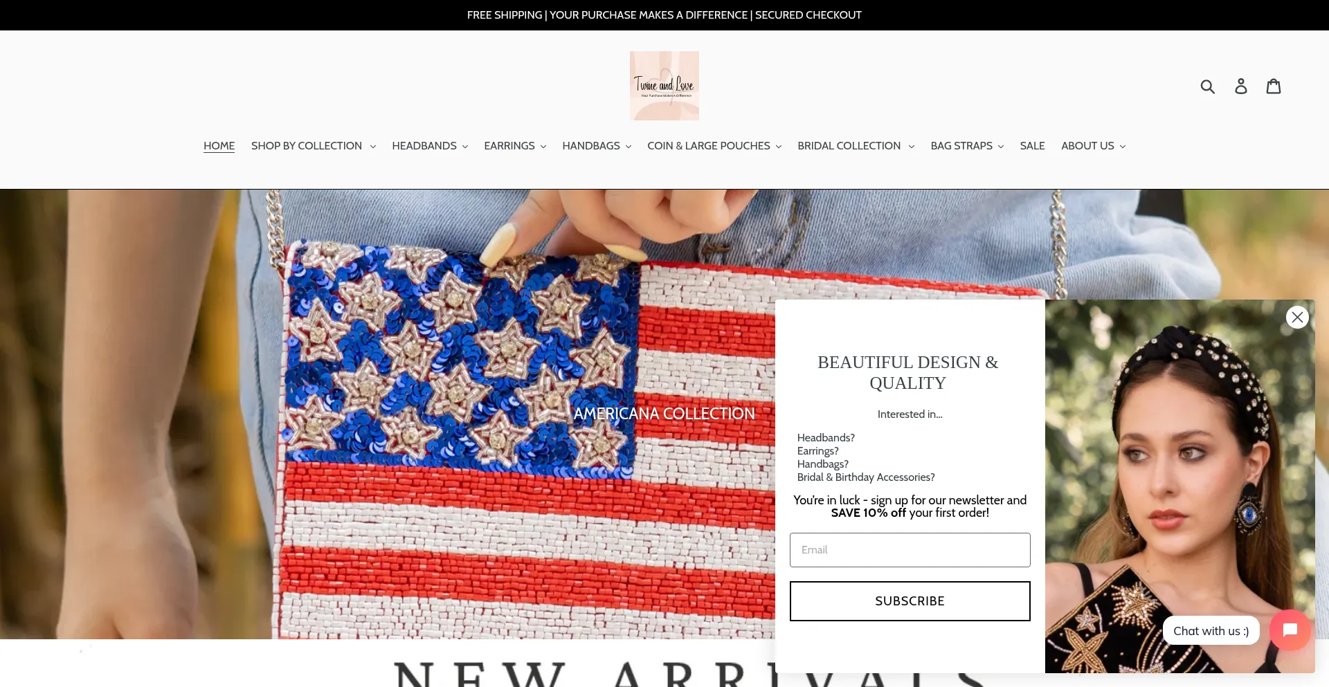 Website screenshot of Twineandlove.com