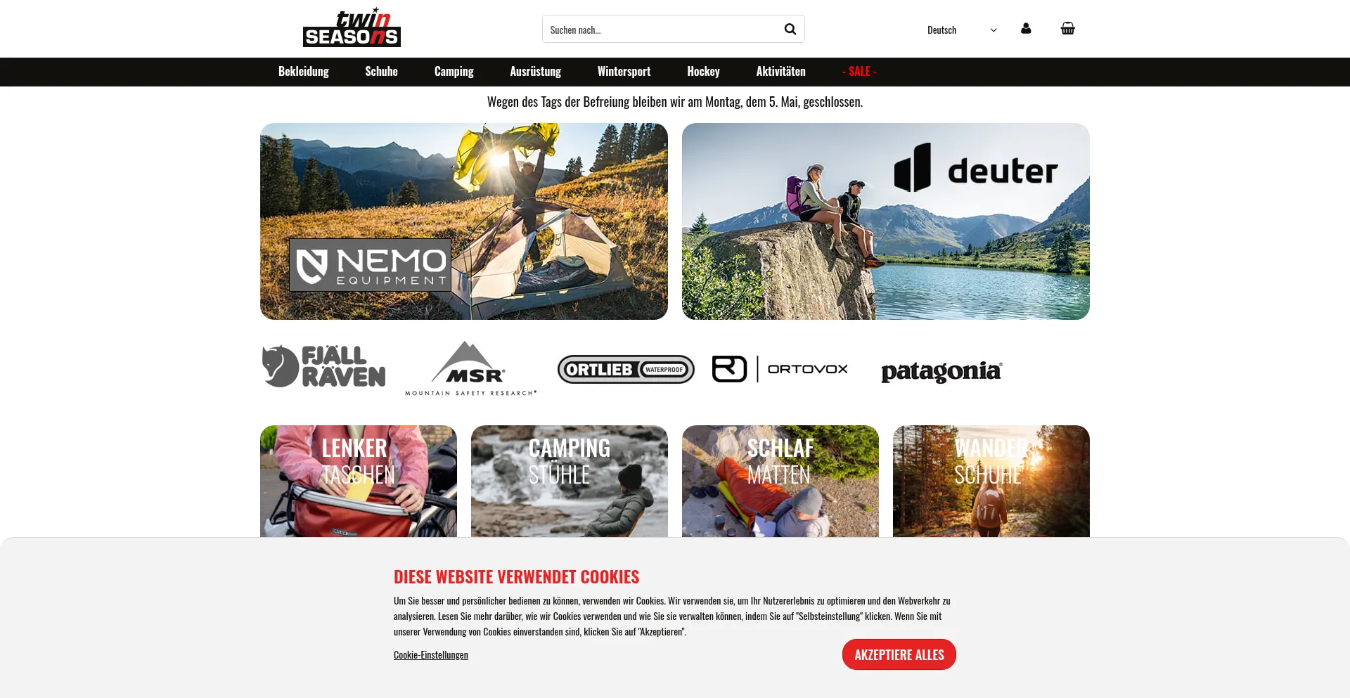 Website screenshot of Twinseasons.de