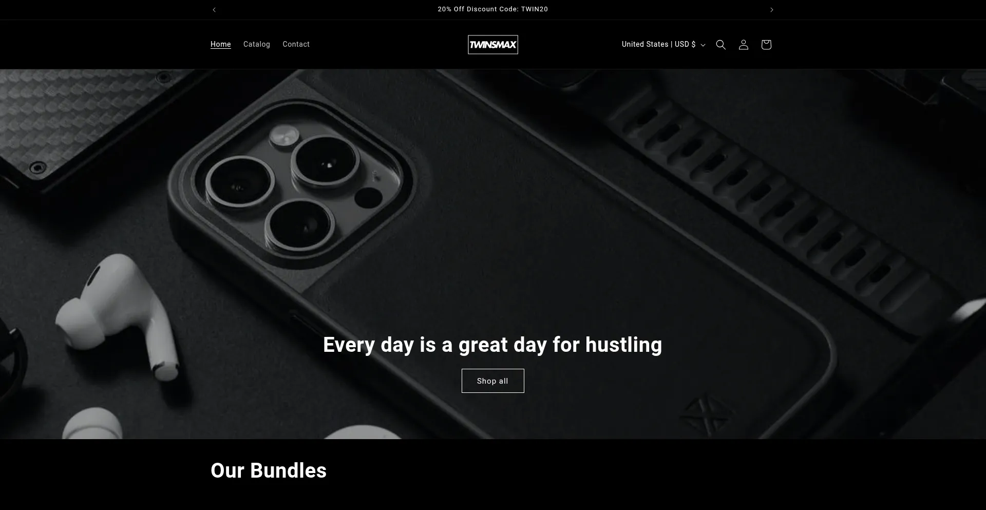 Website screenshot of Twinsmax.store