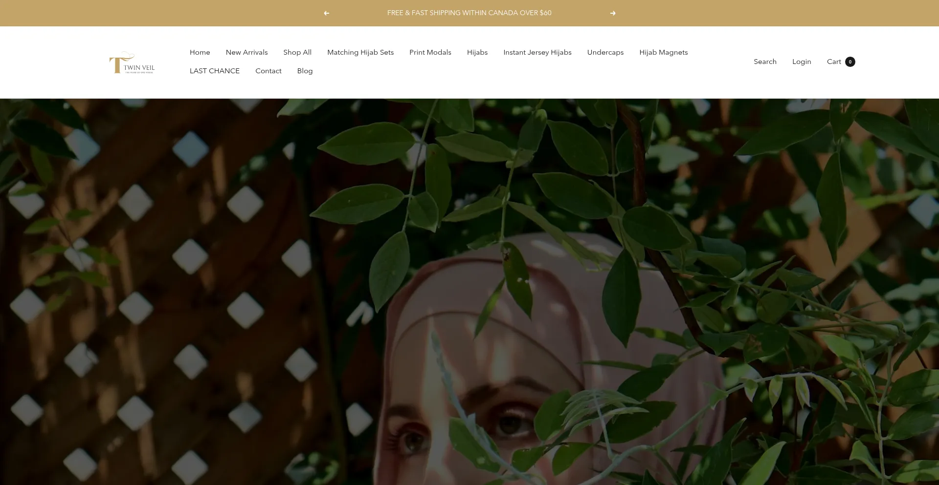Website screenshot of Twinveil.com