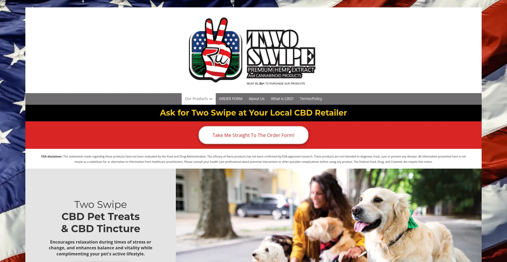 Website screenshot of Two-swipe.com