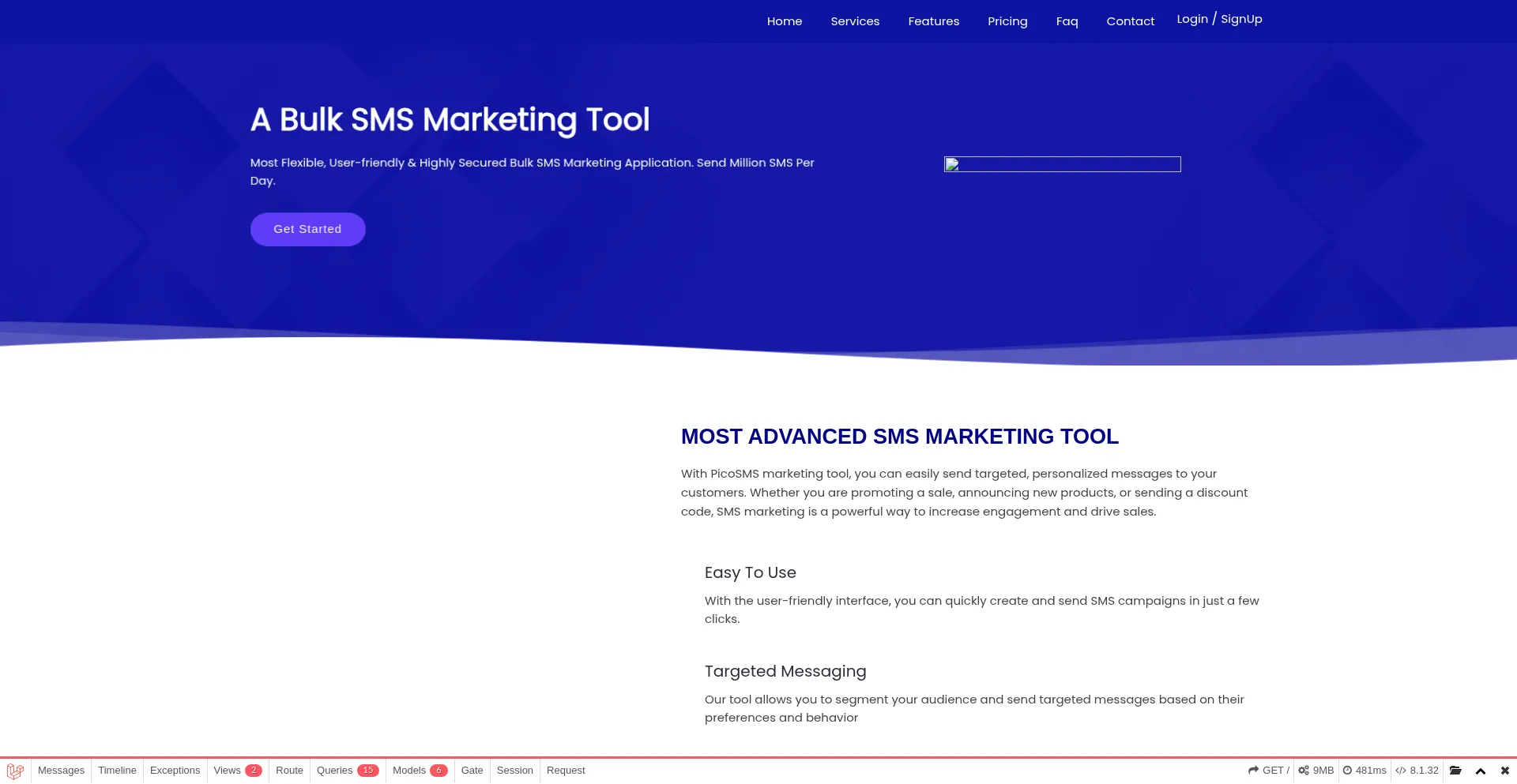 Website screenshot of Txtbrust.com