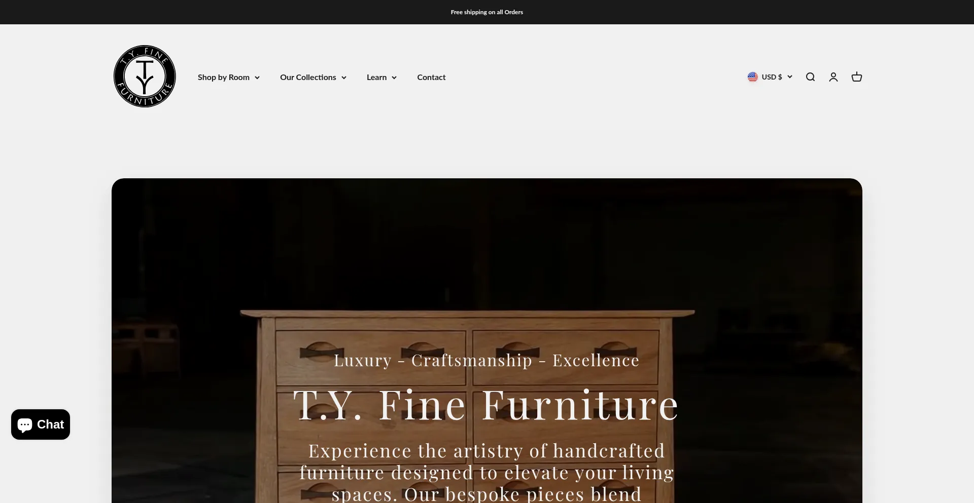 Tyfinefurniture.com Screenshot