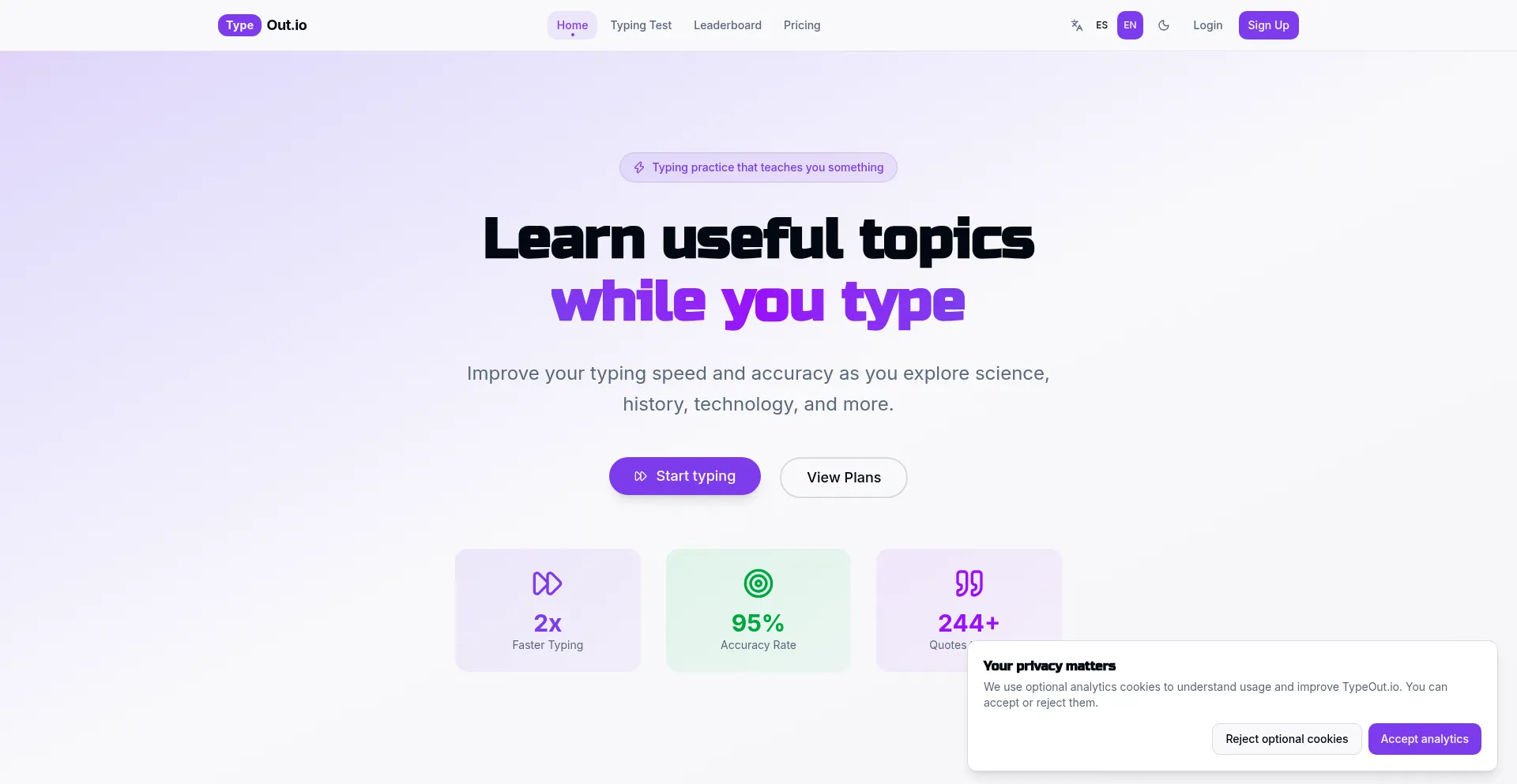 Typeout.io