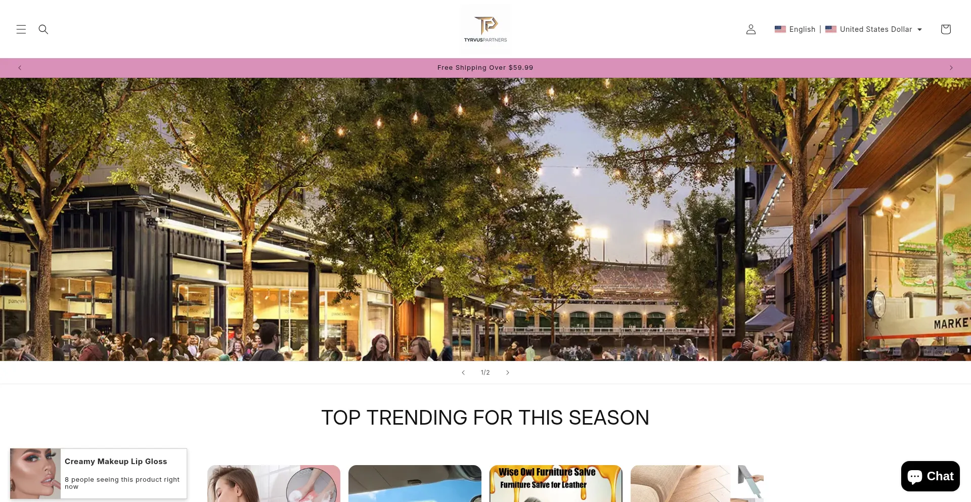 Website screenshot of Tyrvuspartners.com