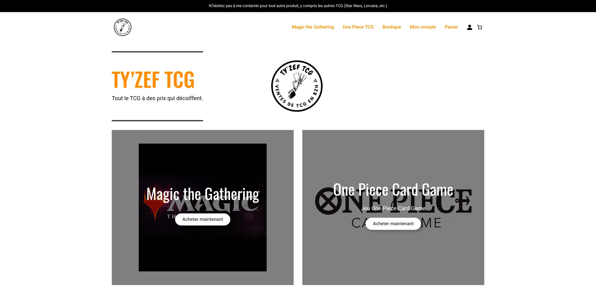 Tyzeftcg.fr Screenshot