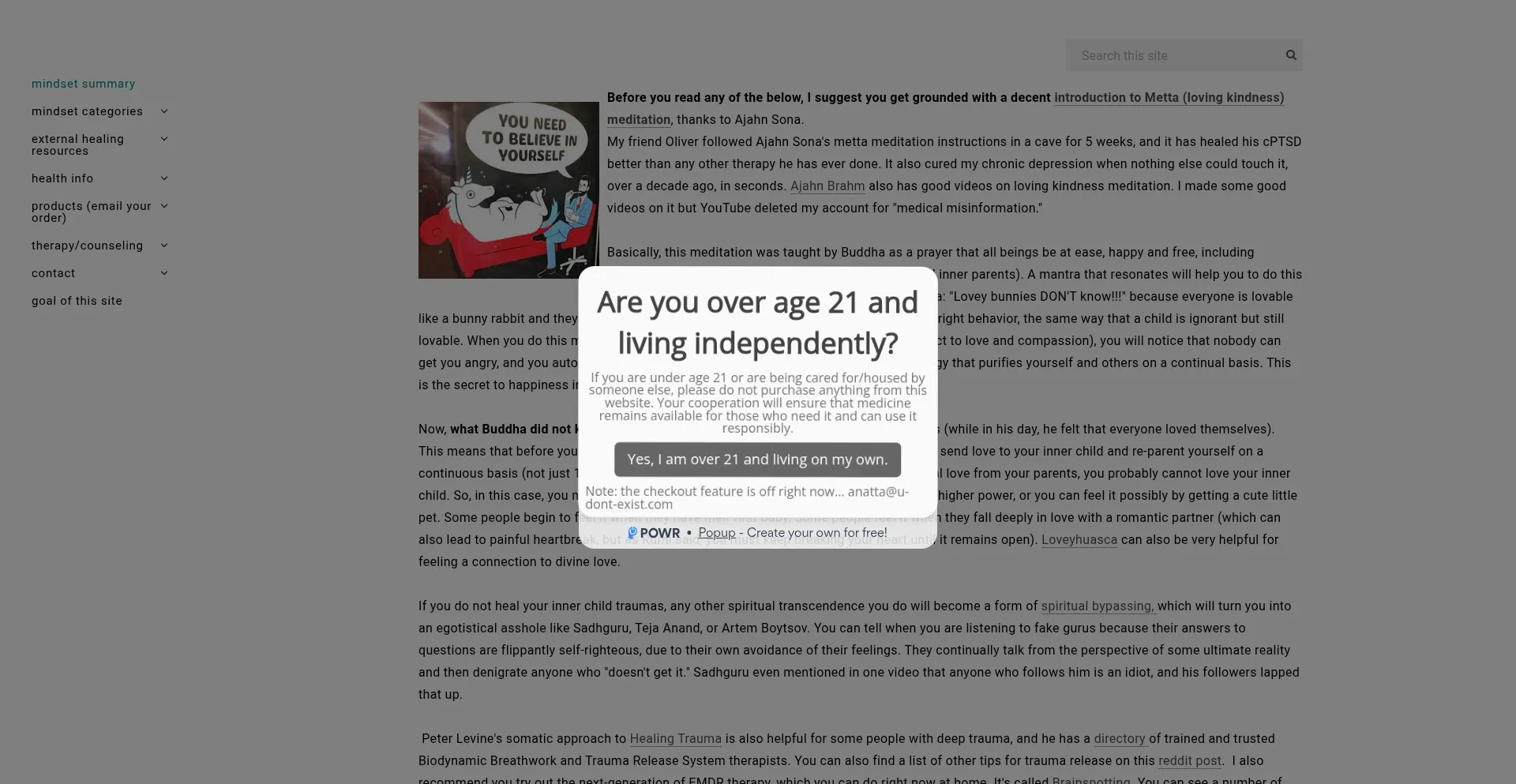 U-dont-exist.com Screenshot