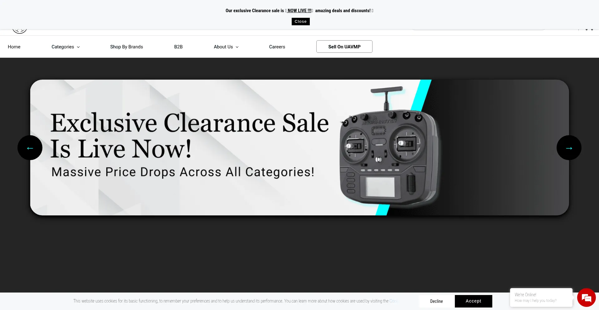 Website screenshot of Uavmarketplace.in