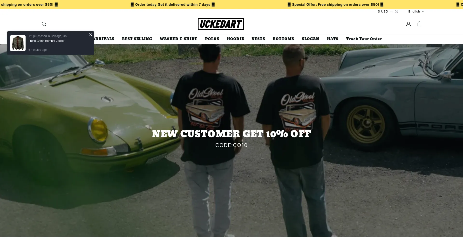 Website screenshot of Uckedart.com