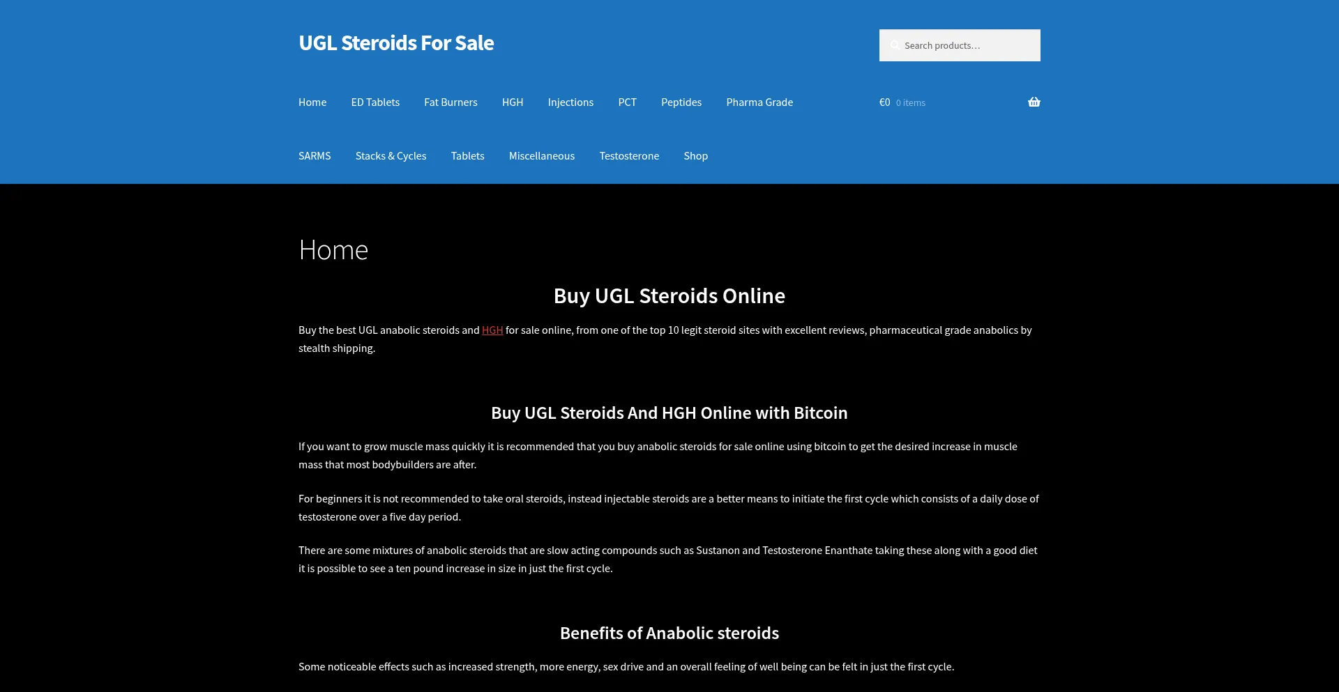 Website screenshot of Uglgear.net