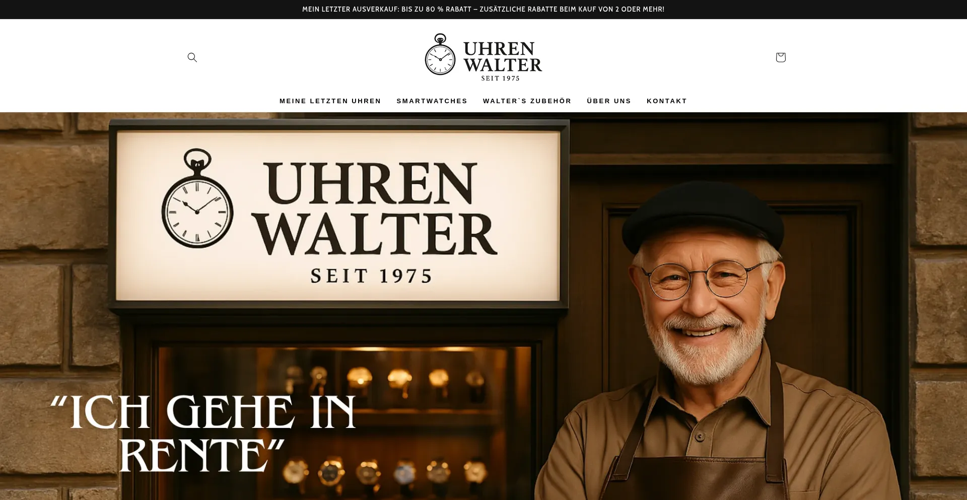 Website screenshot of Uhren-walter.com