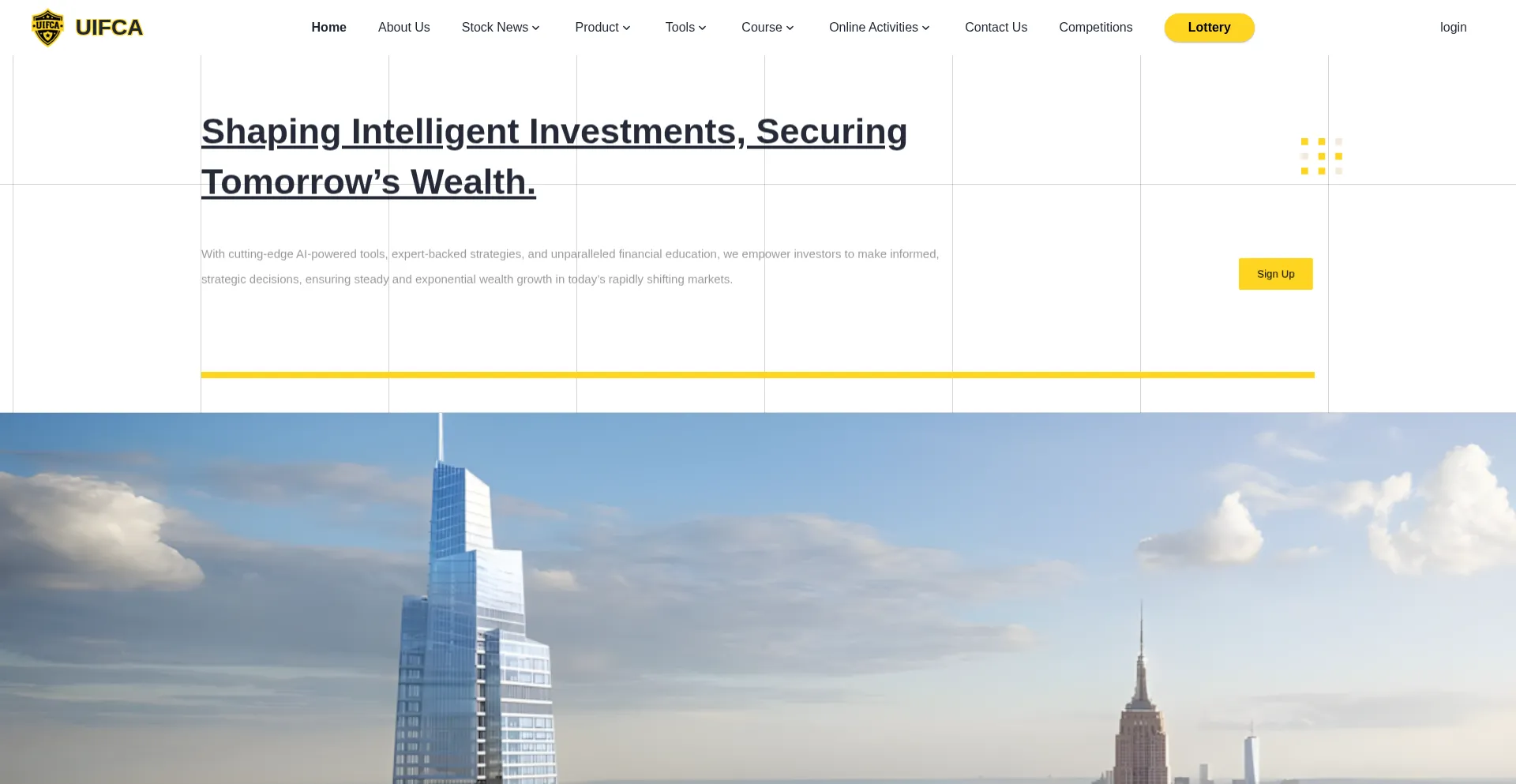 Website screenshot of Uifca.com