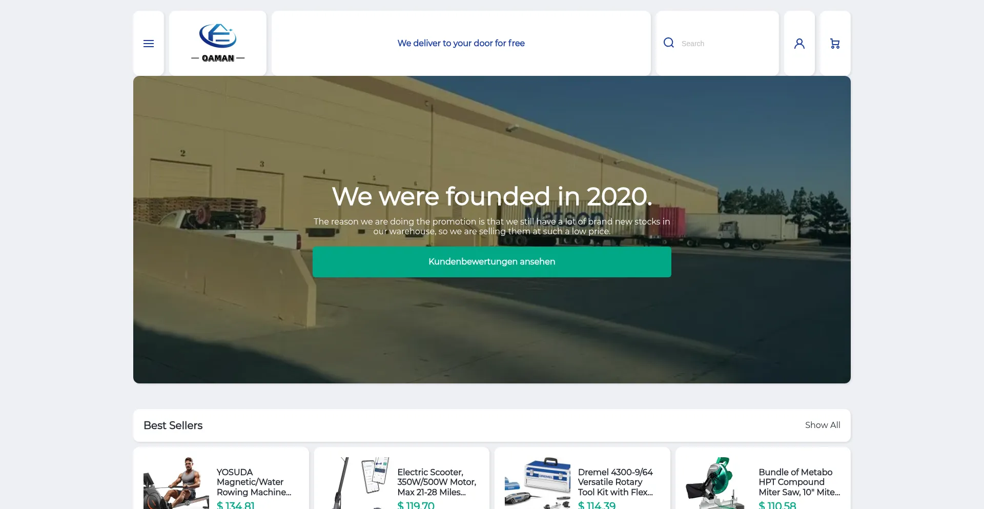 Website screenshot of Uing.shop