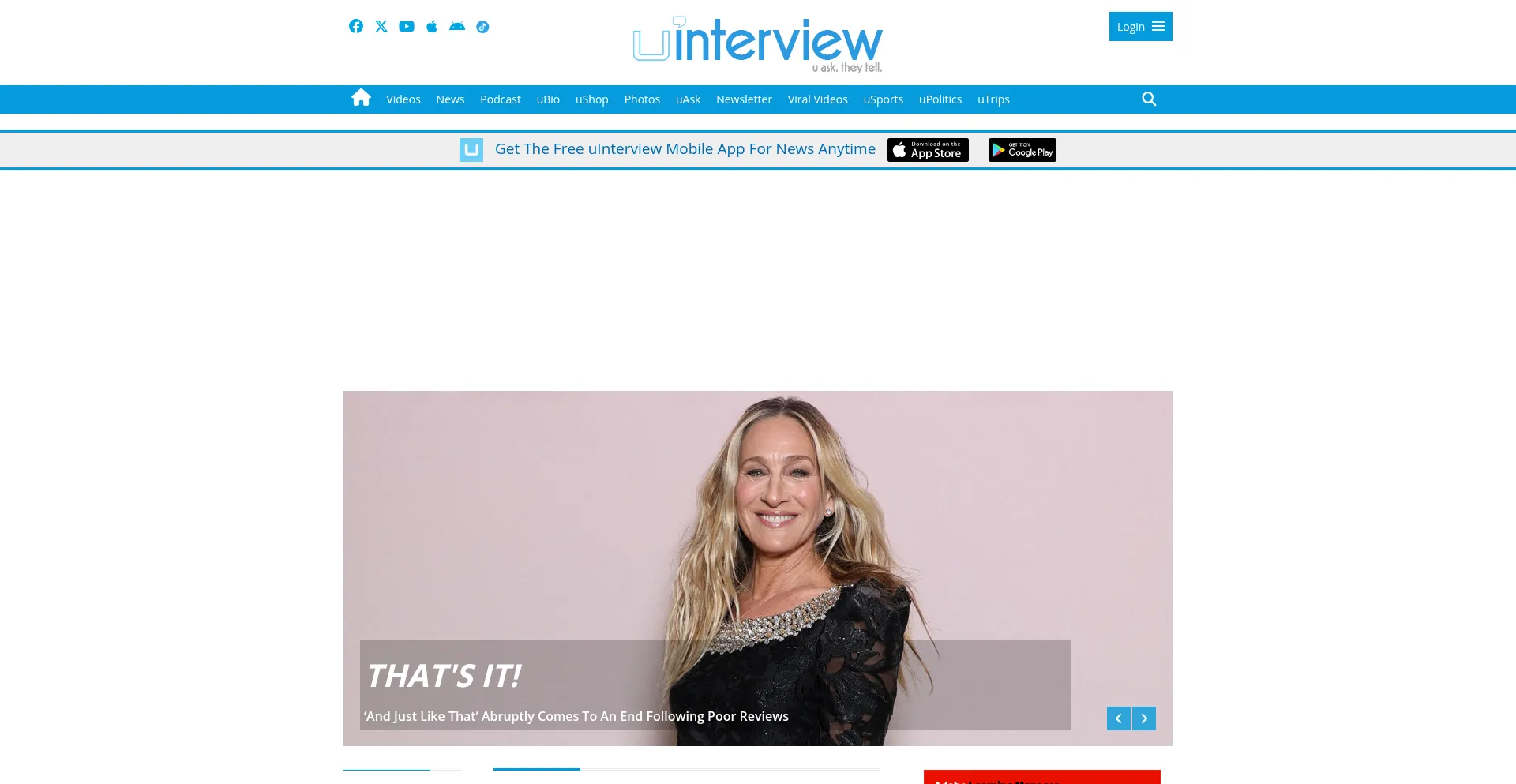 Website screenshot of Uinterview.com