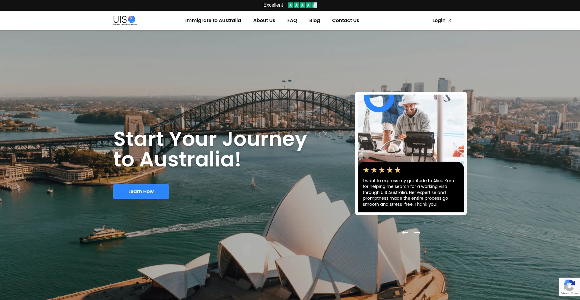 Website screenshot of Uisaustralia.com