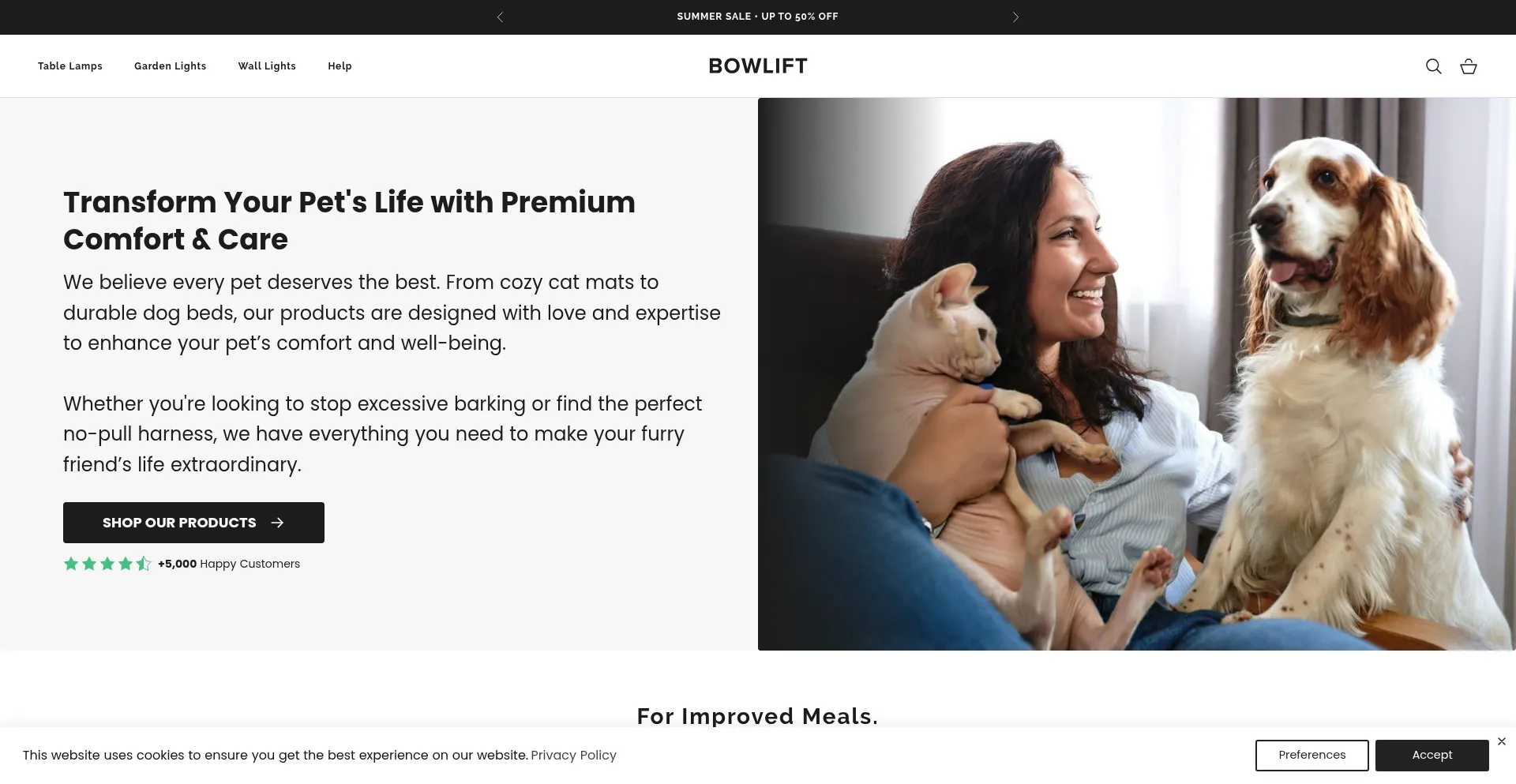 Website screenshot of Uk.bowlift.com