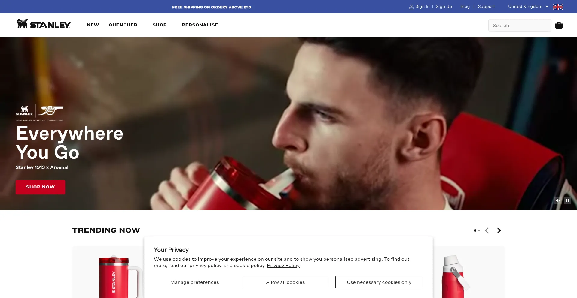Website screenshot of Uk.stanley1913.com