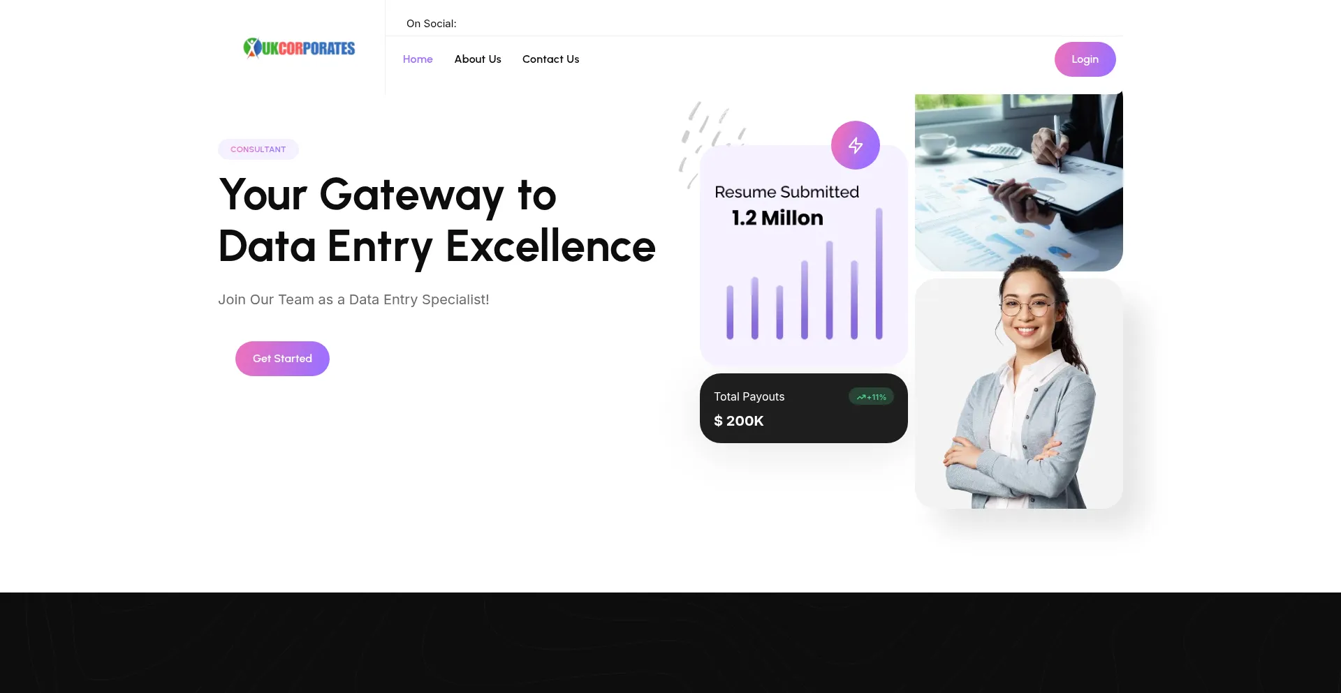 Website screenshot of Ukcorporates.in