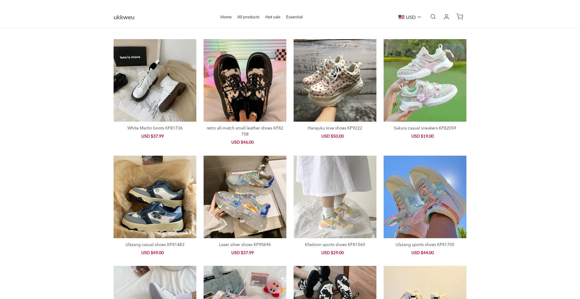 Website screenshot of Ukkweu.com