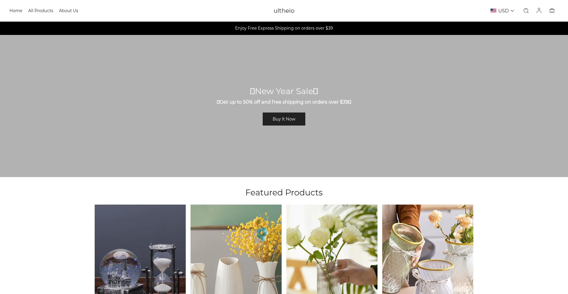 Website screenshot of Ultheio.com