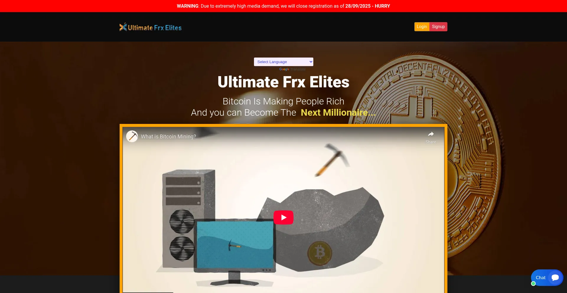 Ultimatefrxelites.com Screenshot