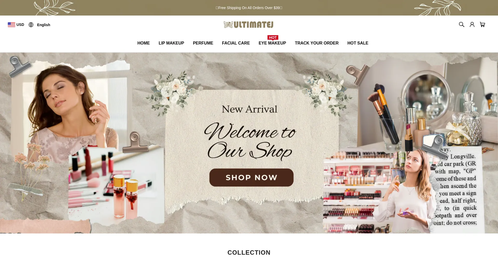 Website screenshot of Ultimatej.com