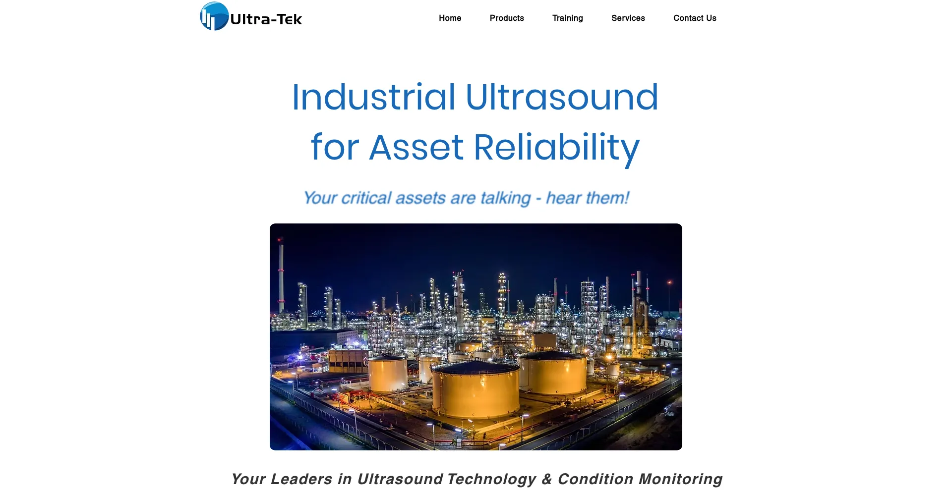 Website screenshot of Ultra-tek.com.au
