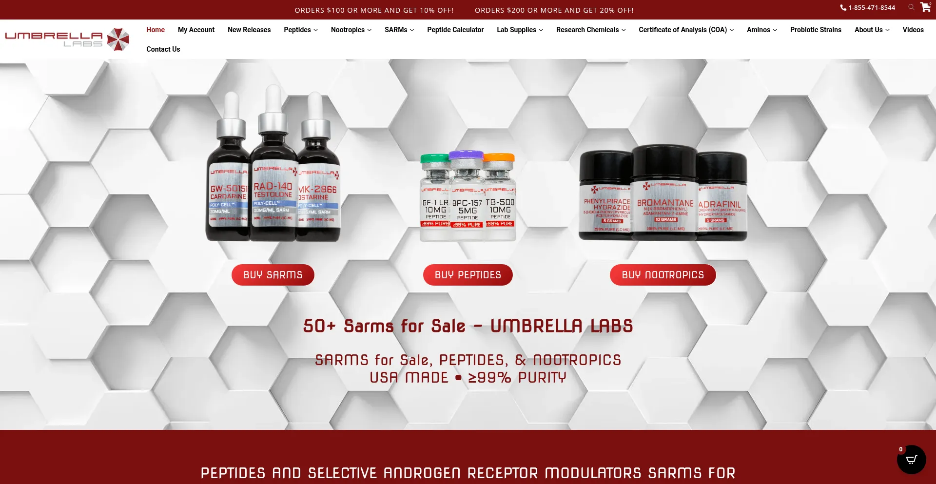 Website screenshot of Umbrellalabs.is