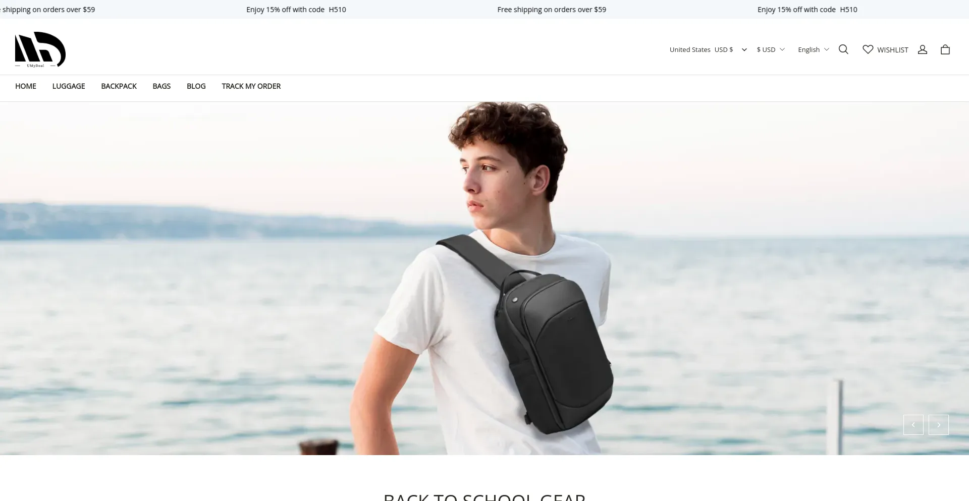 Website screenshot of Umydeal.com