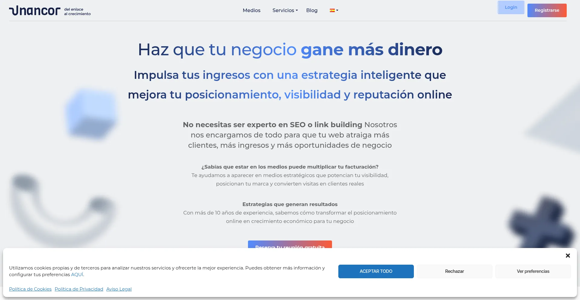 Unancor.com Screenshot