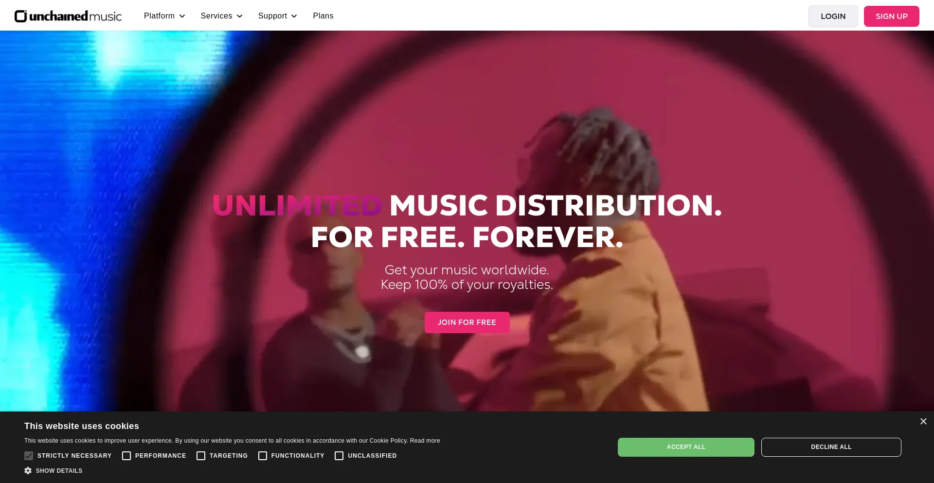 Unchainedmusic.io Screenshot