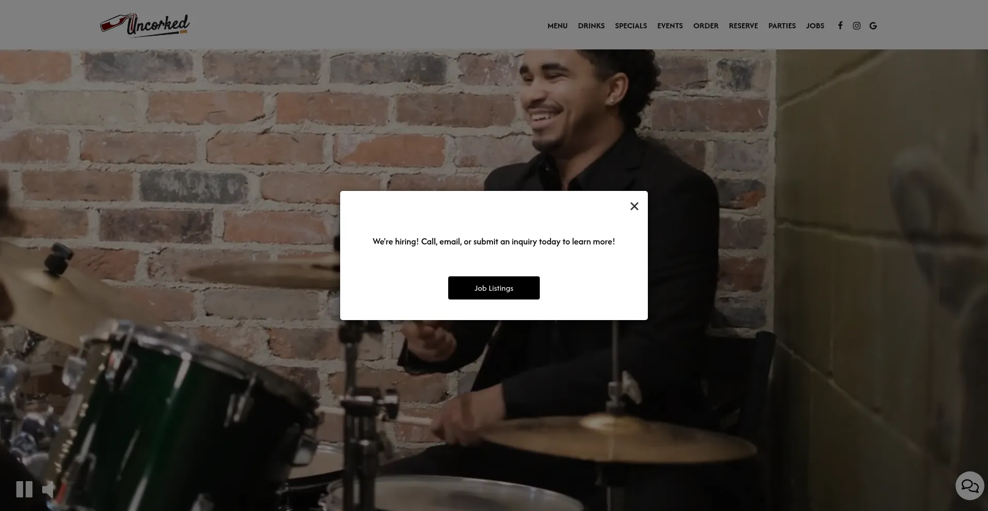 Website screenshot of Uncorkedpgh.com