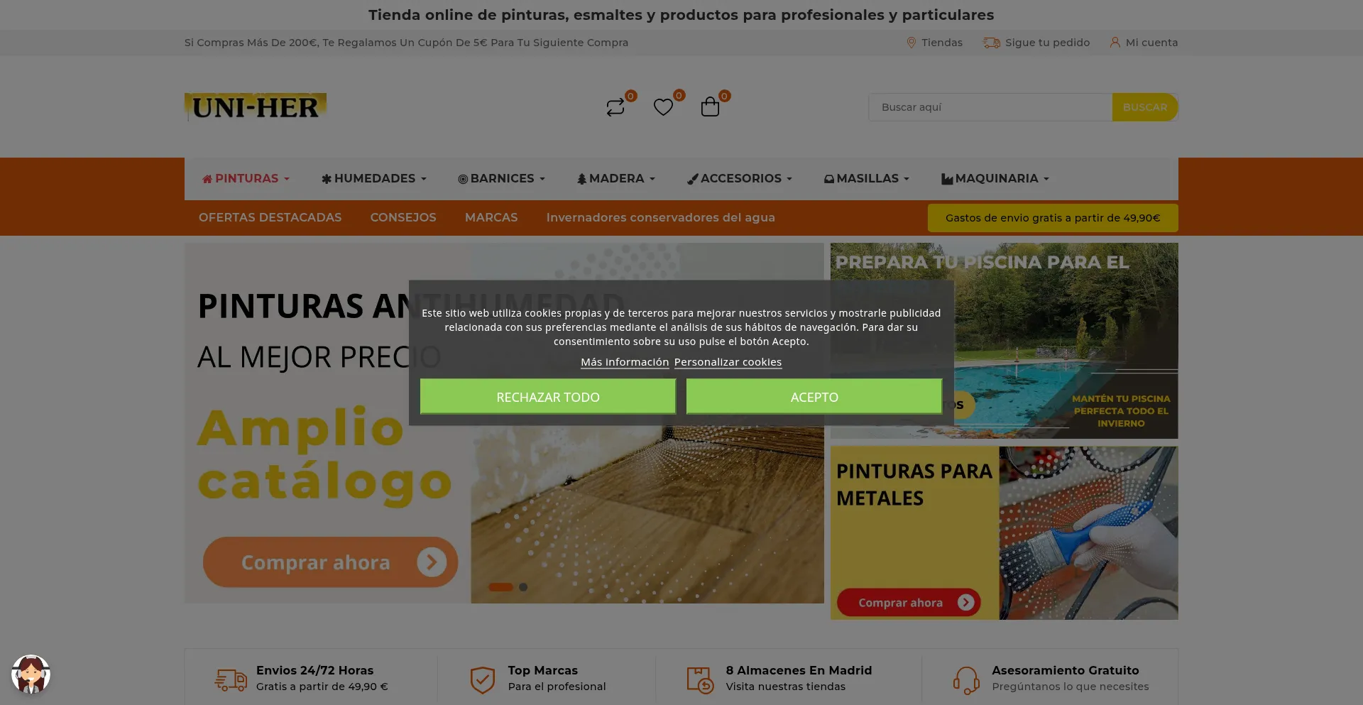 Uni-her.com Screenshot