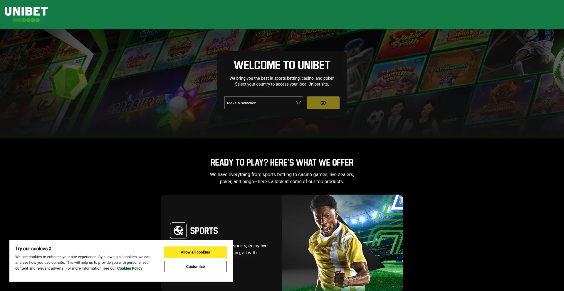 Unibet.com Screenshot