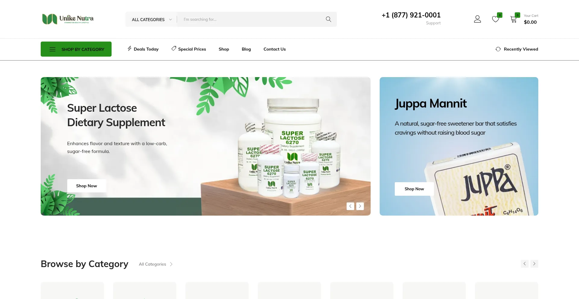 Unikenutra.com Screenshot