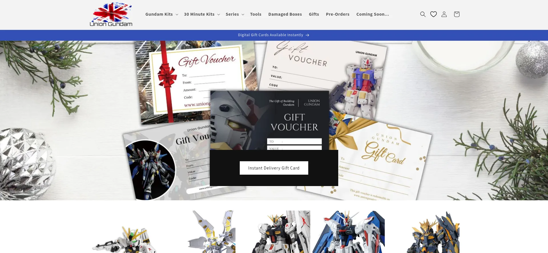 Website screenshot of Uniongundam.co.uk
