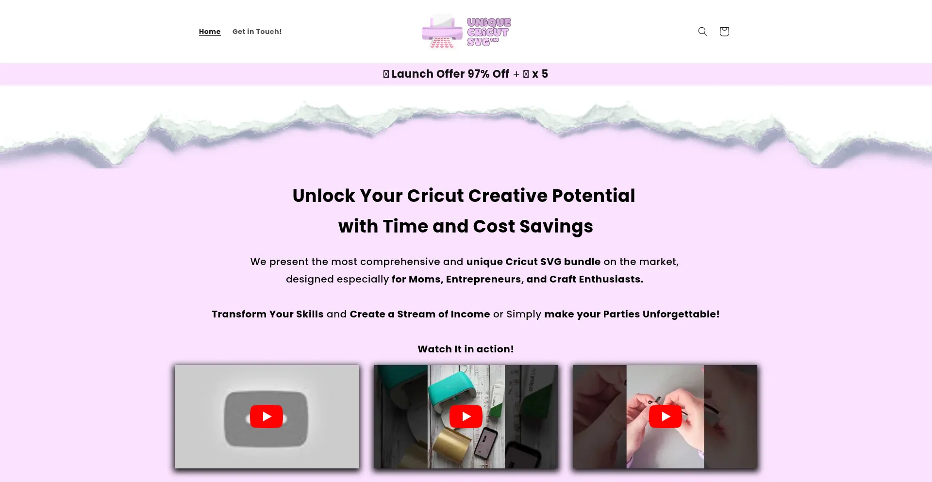 Uniquecraftsvg.com Screenshot