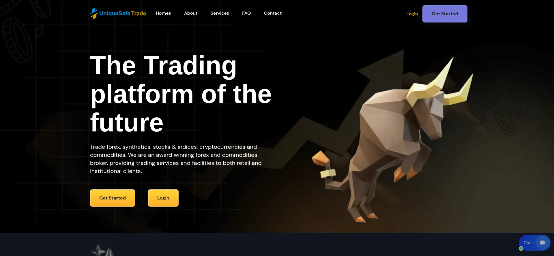 Website screenshot of Uniquesafetrades.com