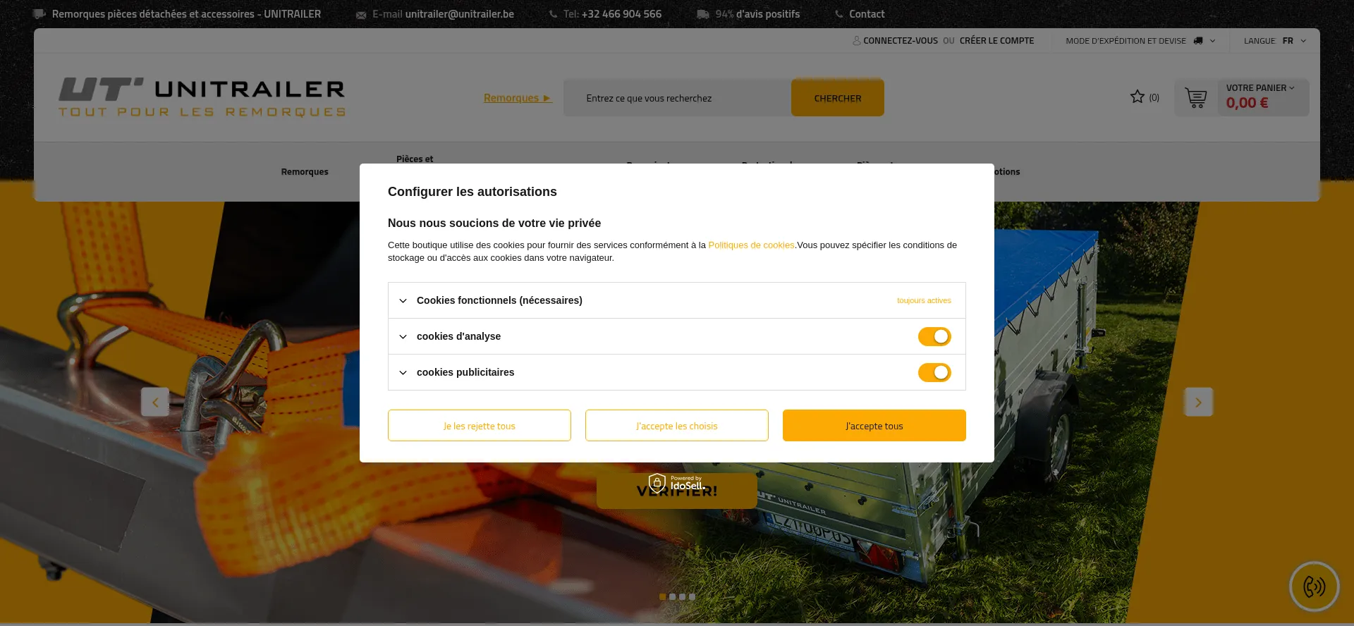 Unitrailer.be Screenshot