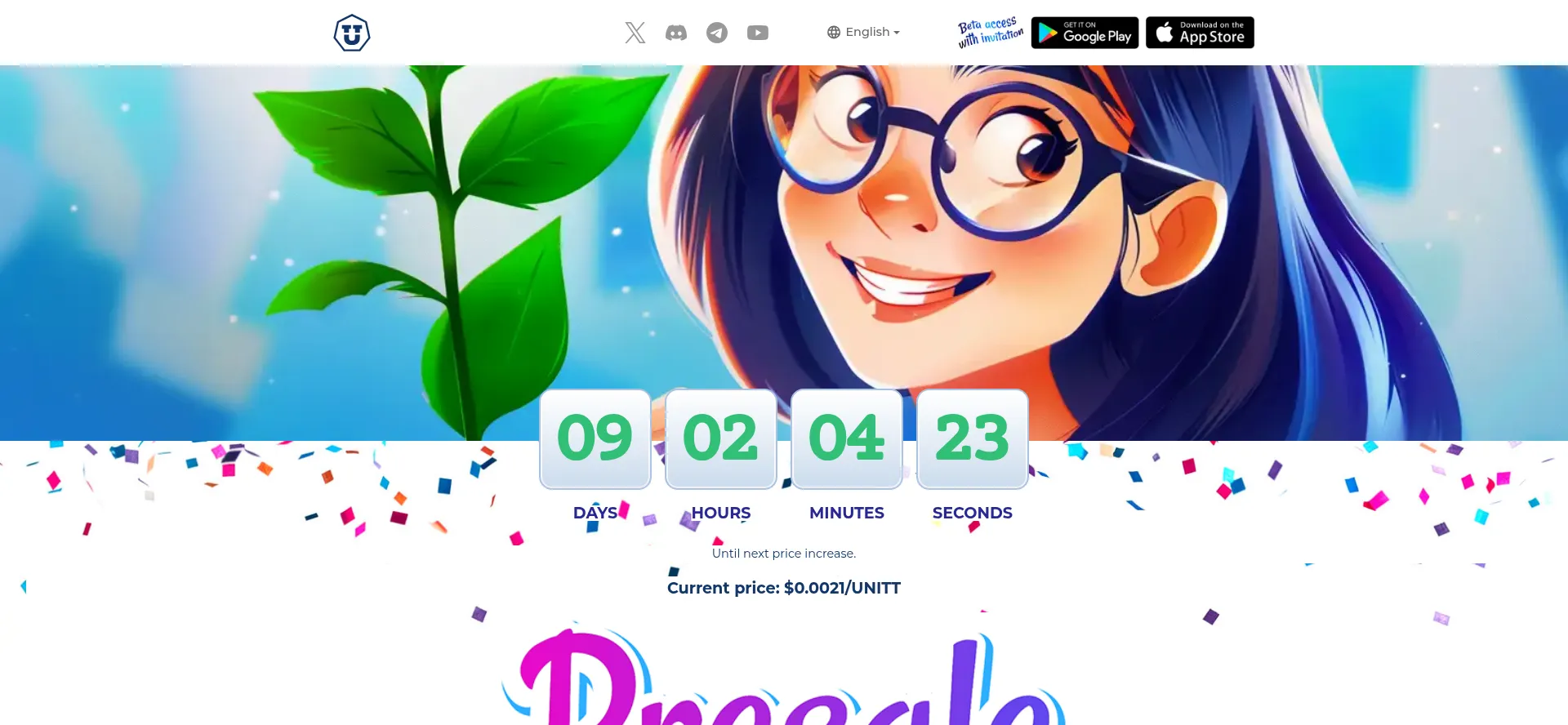Website screenshot of Unitt.io